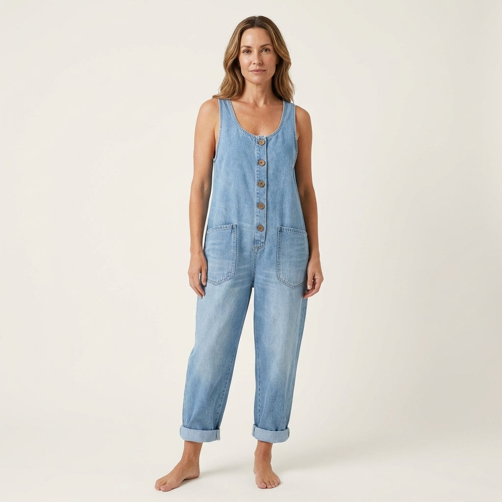 Liva Button Strap Jumpsuit