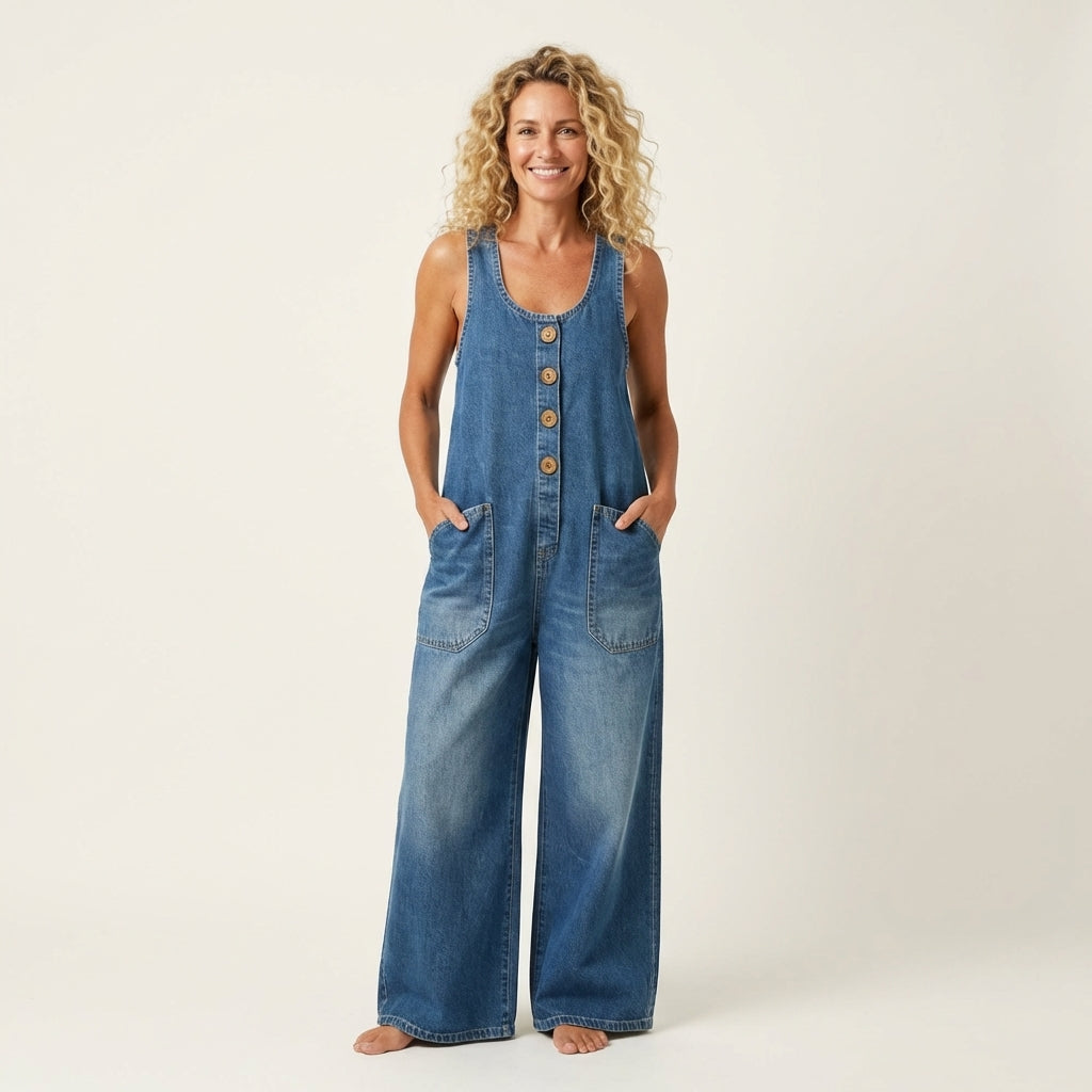 Liva Button Strap Jumpsuit
