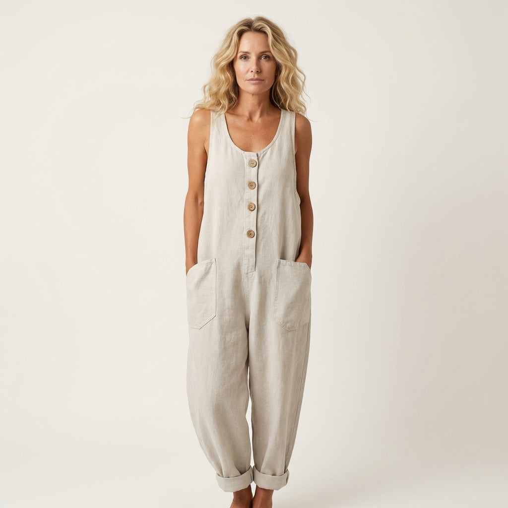 Liva Button Strap Jumpsuit