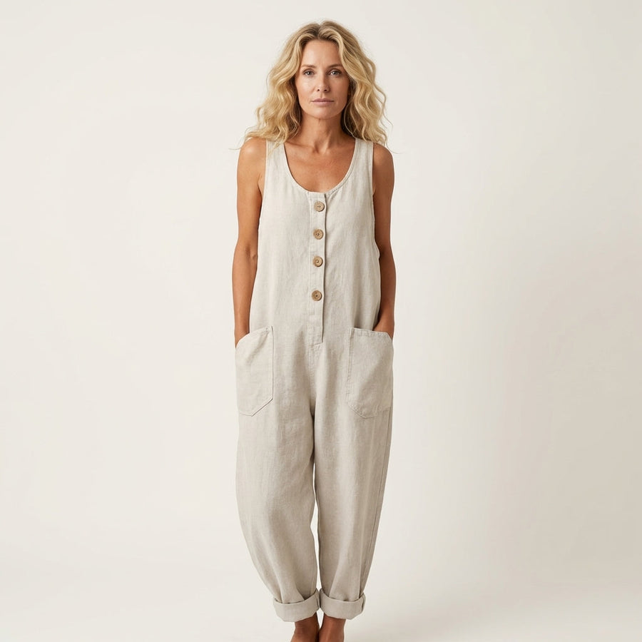 Liva Button Strap Jumpsuit