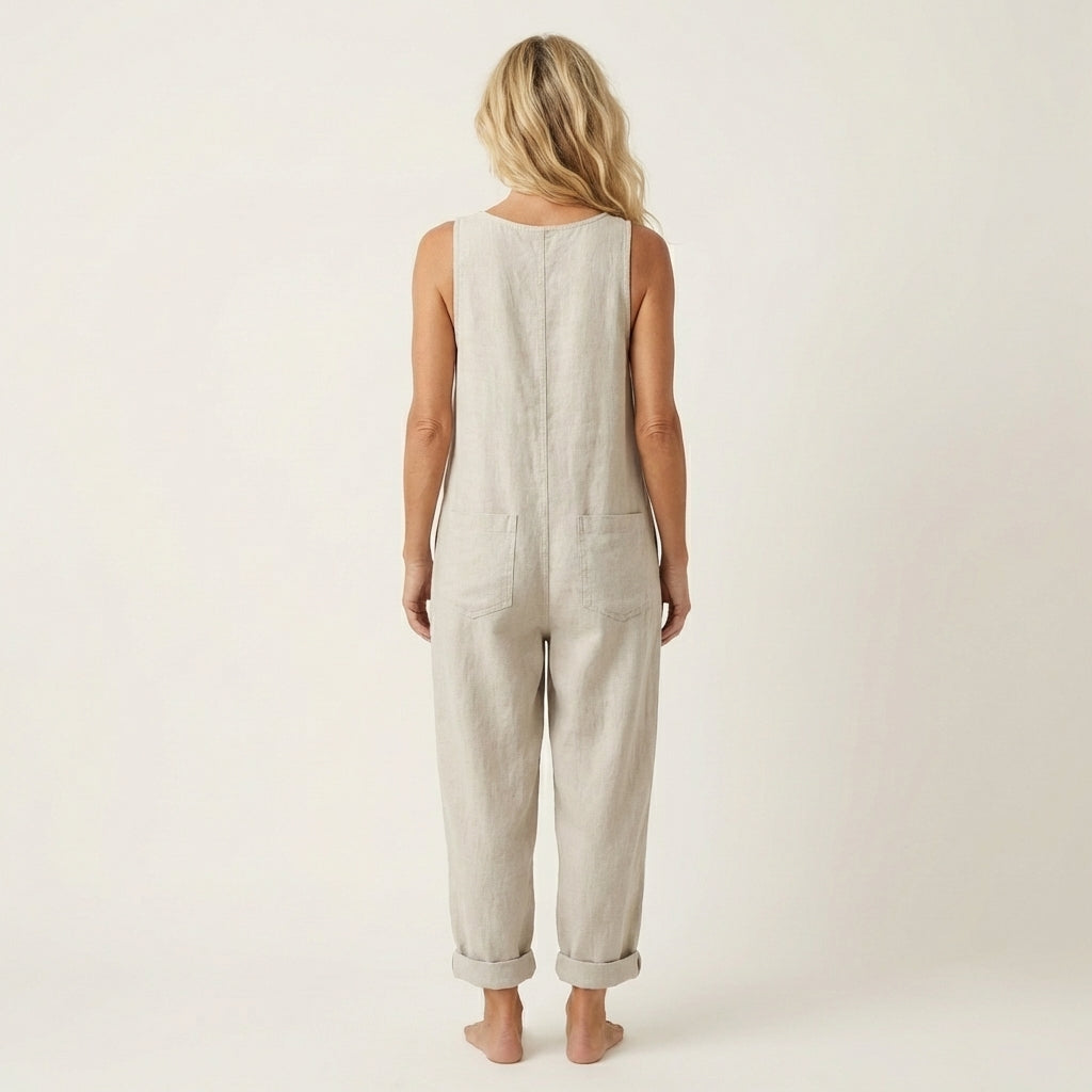 Liva Button Strap Jumpsuit