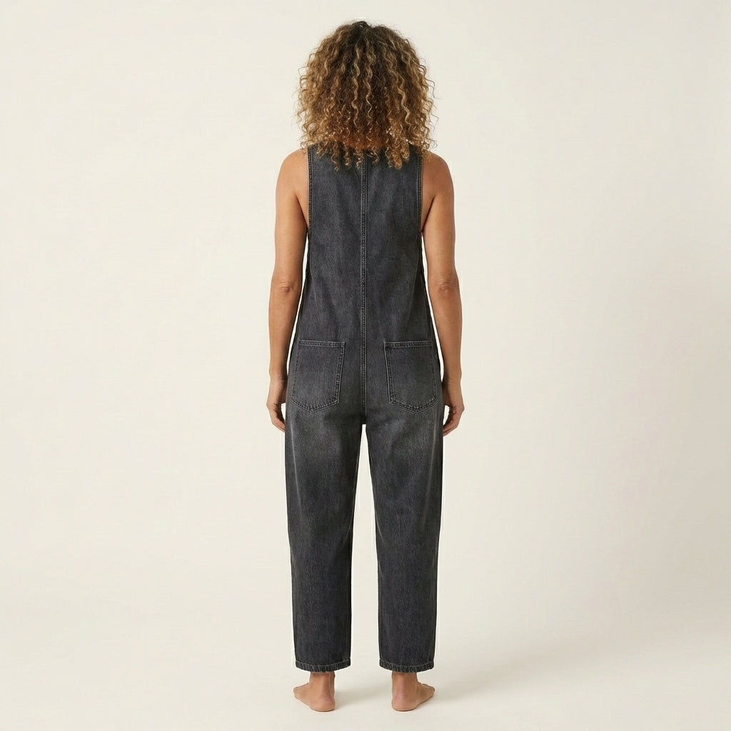 Liva Button Strap Jumpsuit