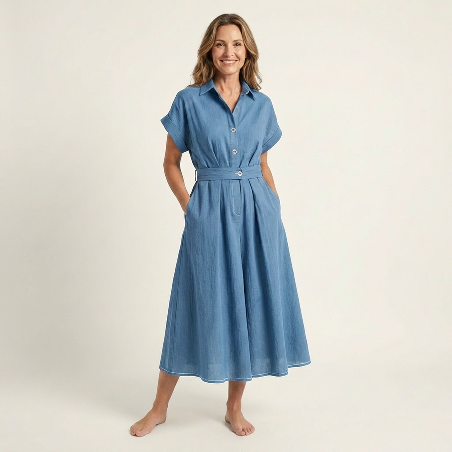 Melody Denim Midi Dress