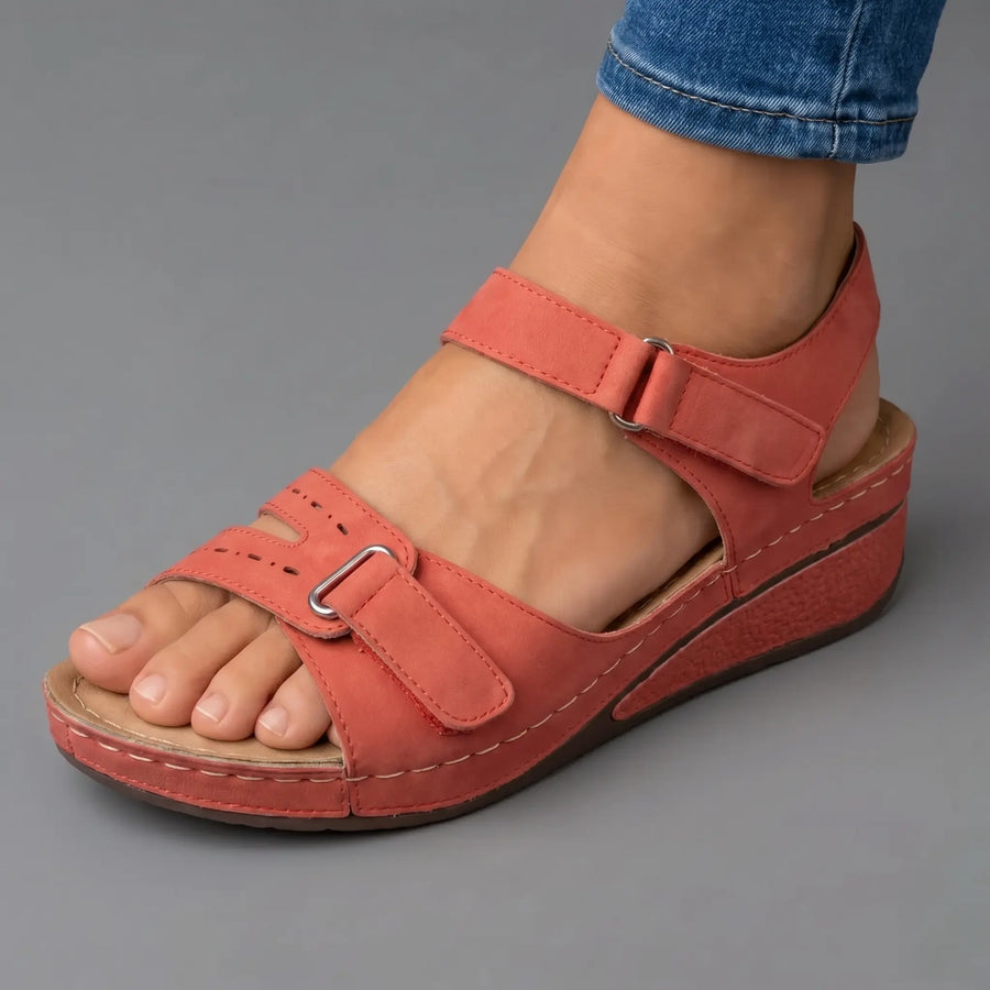 Coralie Cushioned Comfort Wedge Sandals