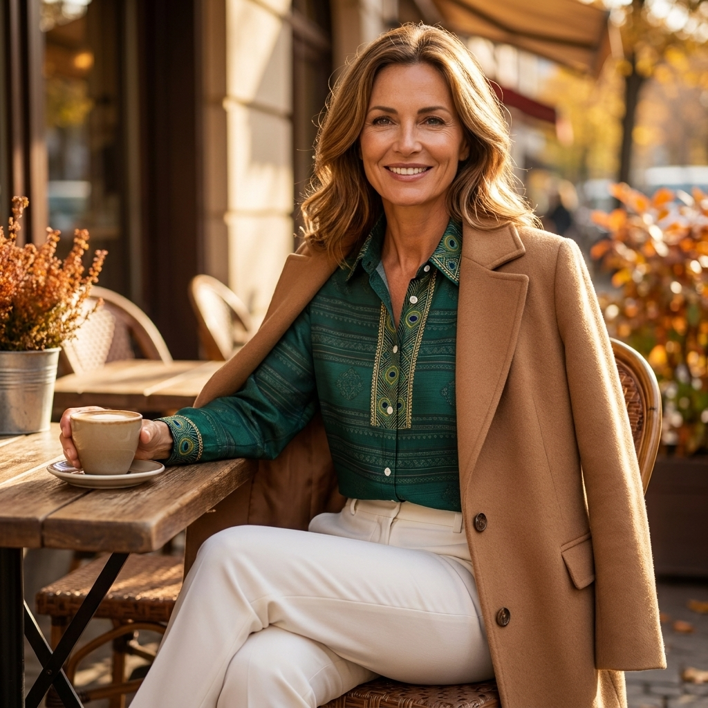 Sofia Peacock Feather Blouse