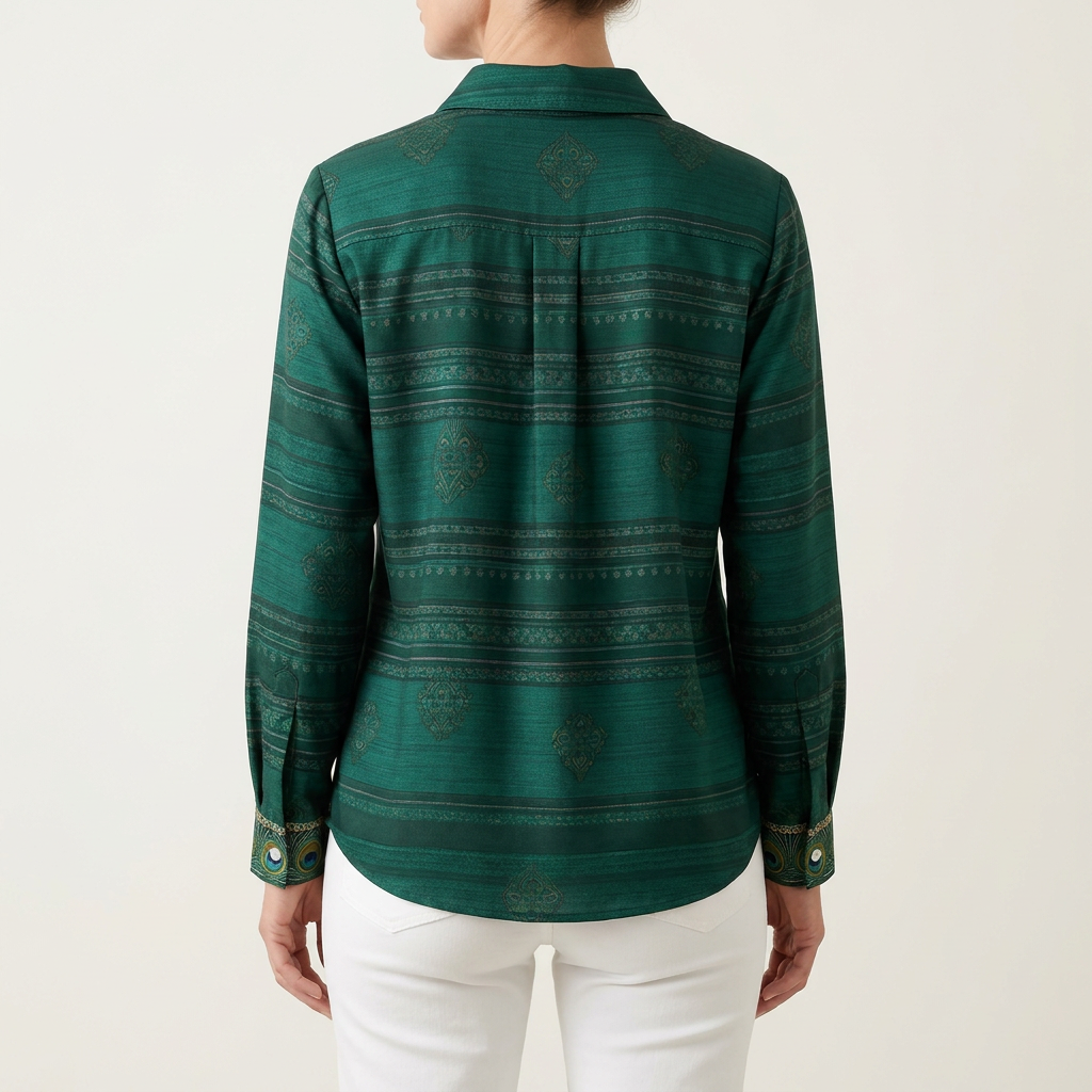 Sofia Peacock Feather Blouse
