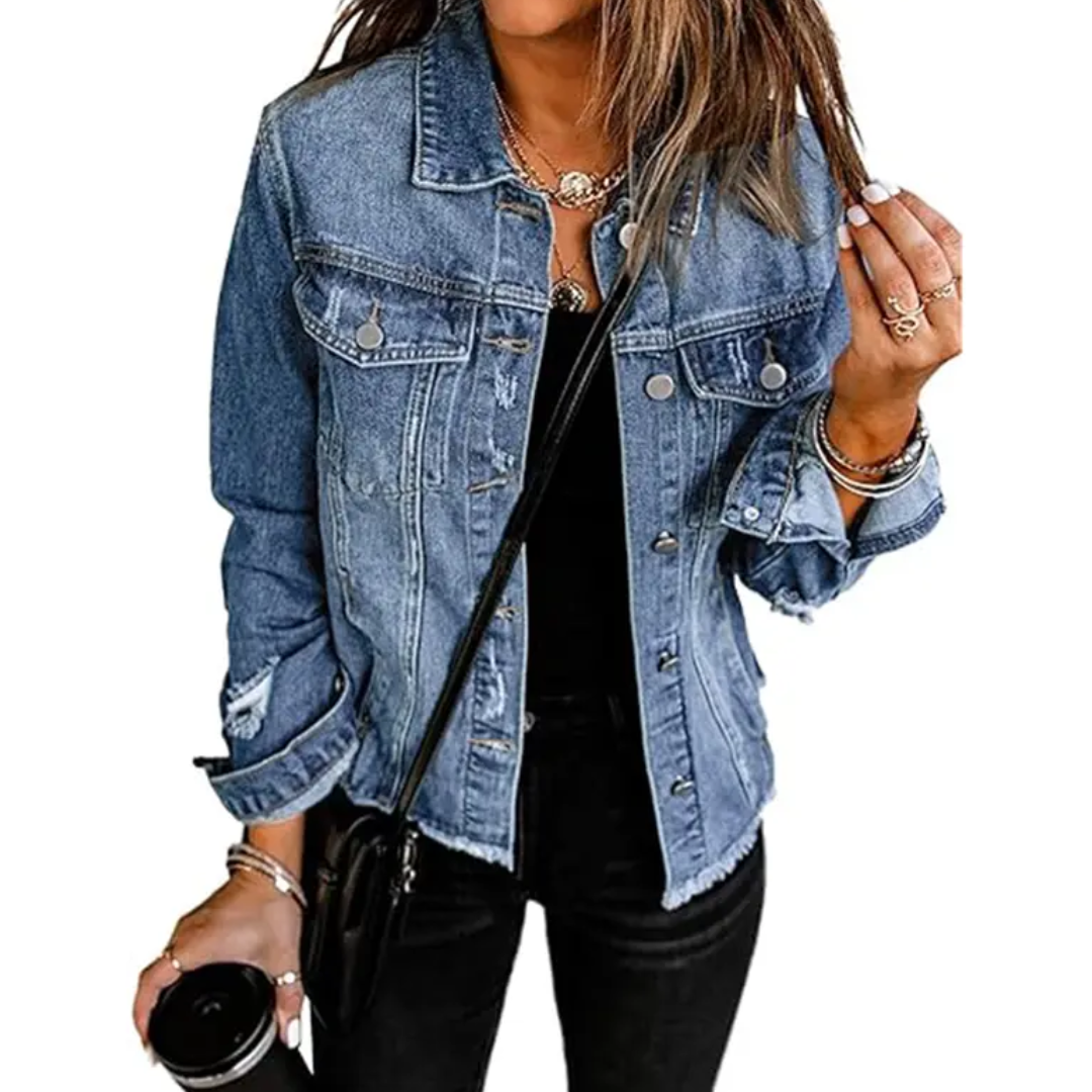Miley Distressed Denim Jacket