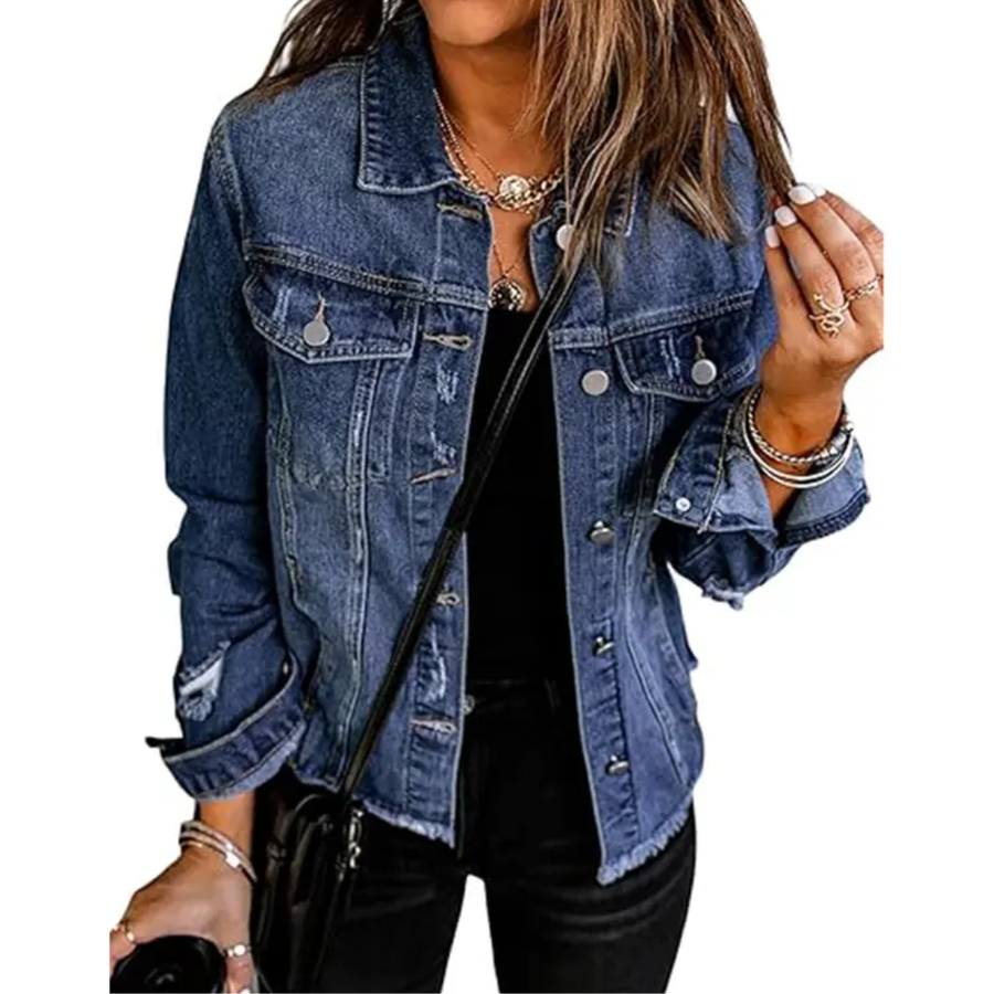 Miley Distressed Denim Jacket
