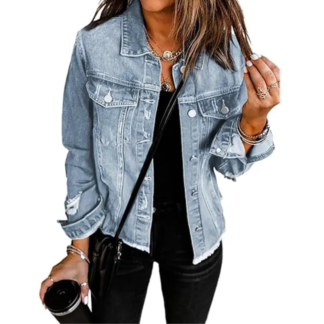 Miley Distressed Denim Jacket