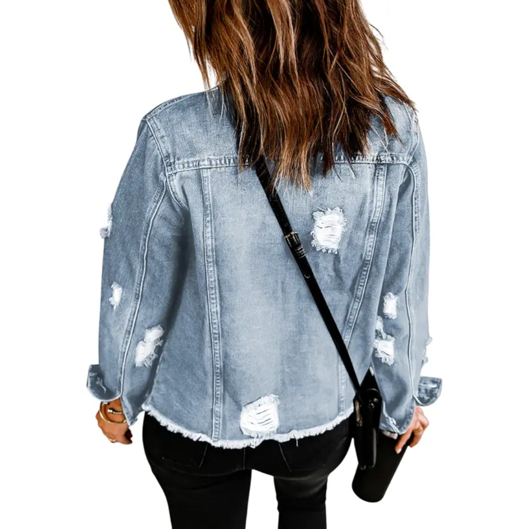 Miley Distressed Denim Jacket
