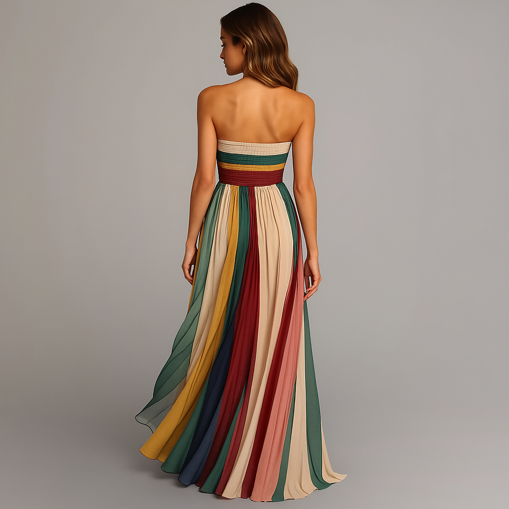 Avery | Strapless Pleated Maxi