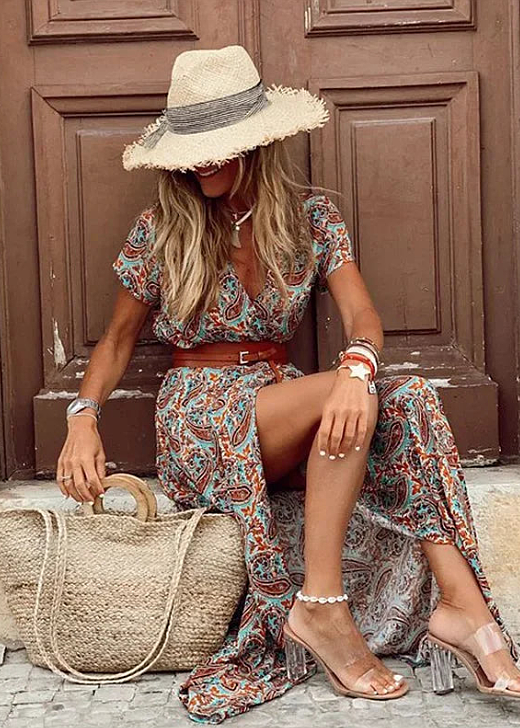 Esme | Airy Boho Maxi with Belt