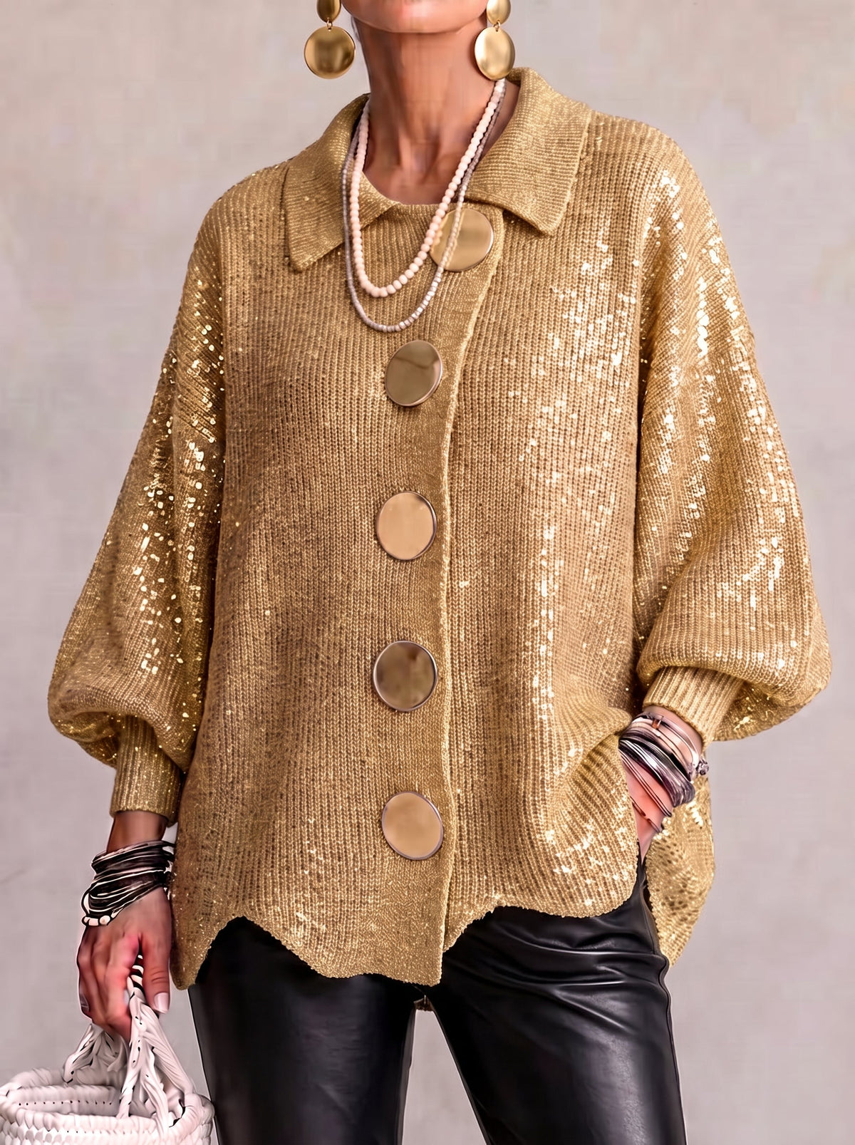 Isadora Oversized Collared Cardigan