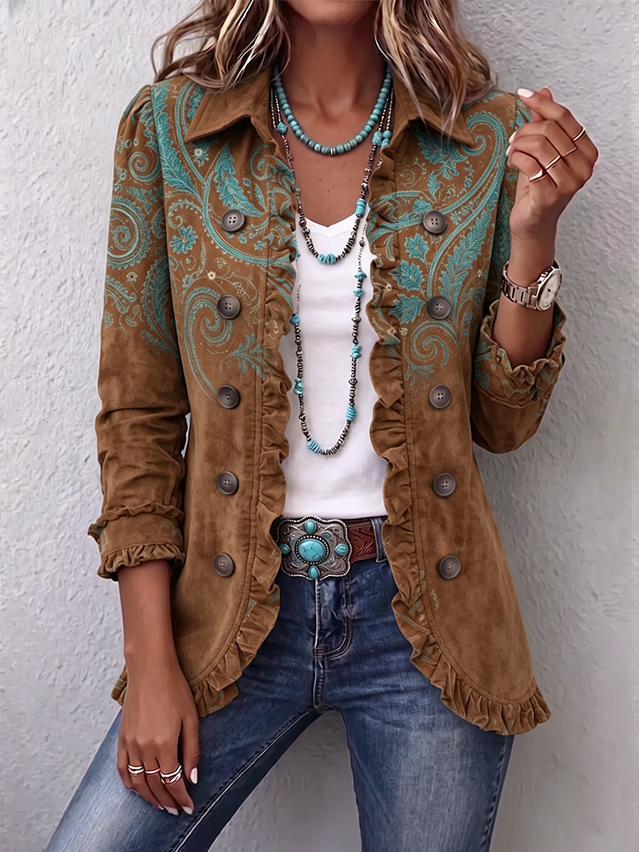 Goldenridge Paisley Ruffle Jacket