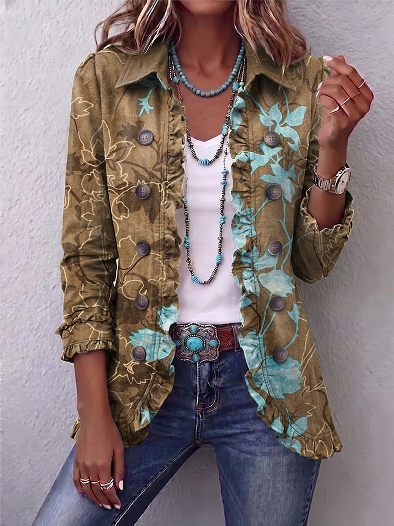 Sundara Floral Ruffle Jacket