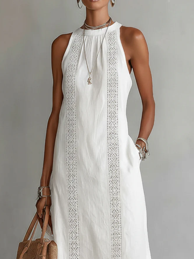 Jimena Linen Midi Dress