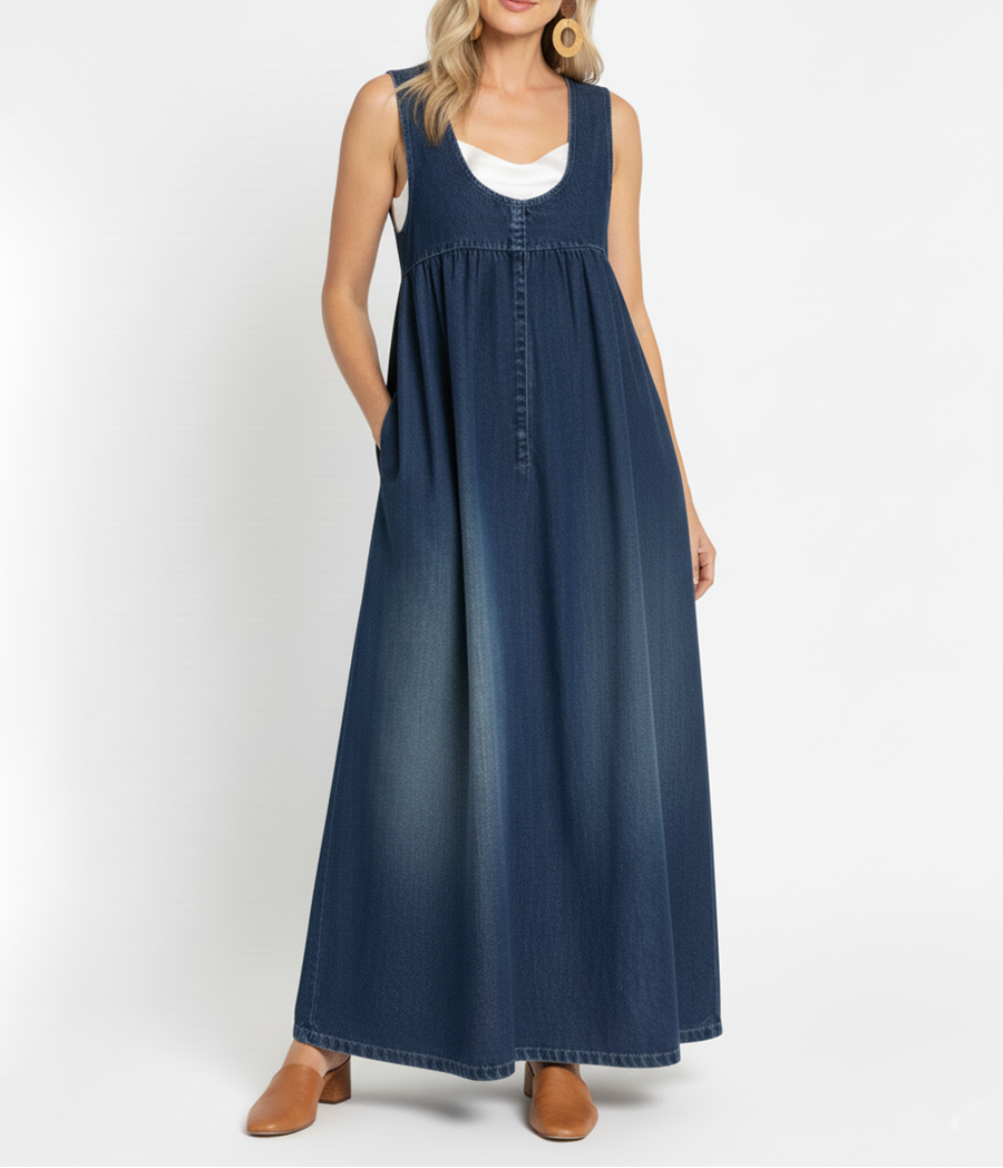 Karen Vintage Wash Denim Dress