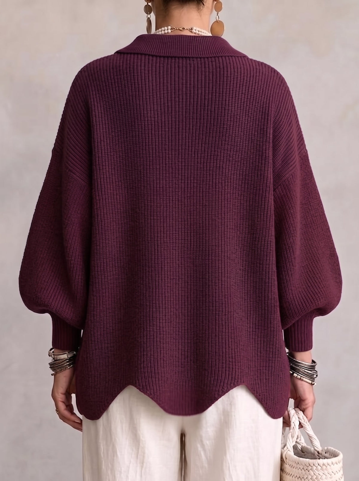 Isadora Oversized Collared Cardigan