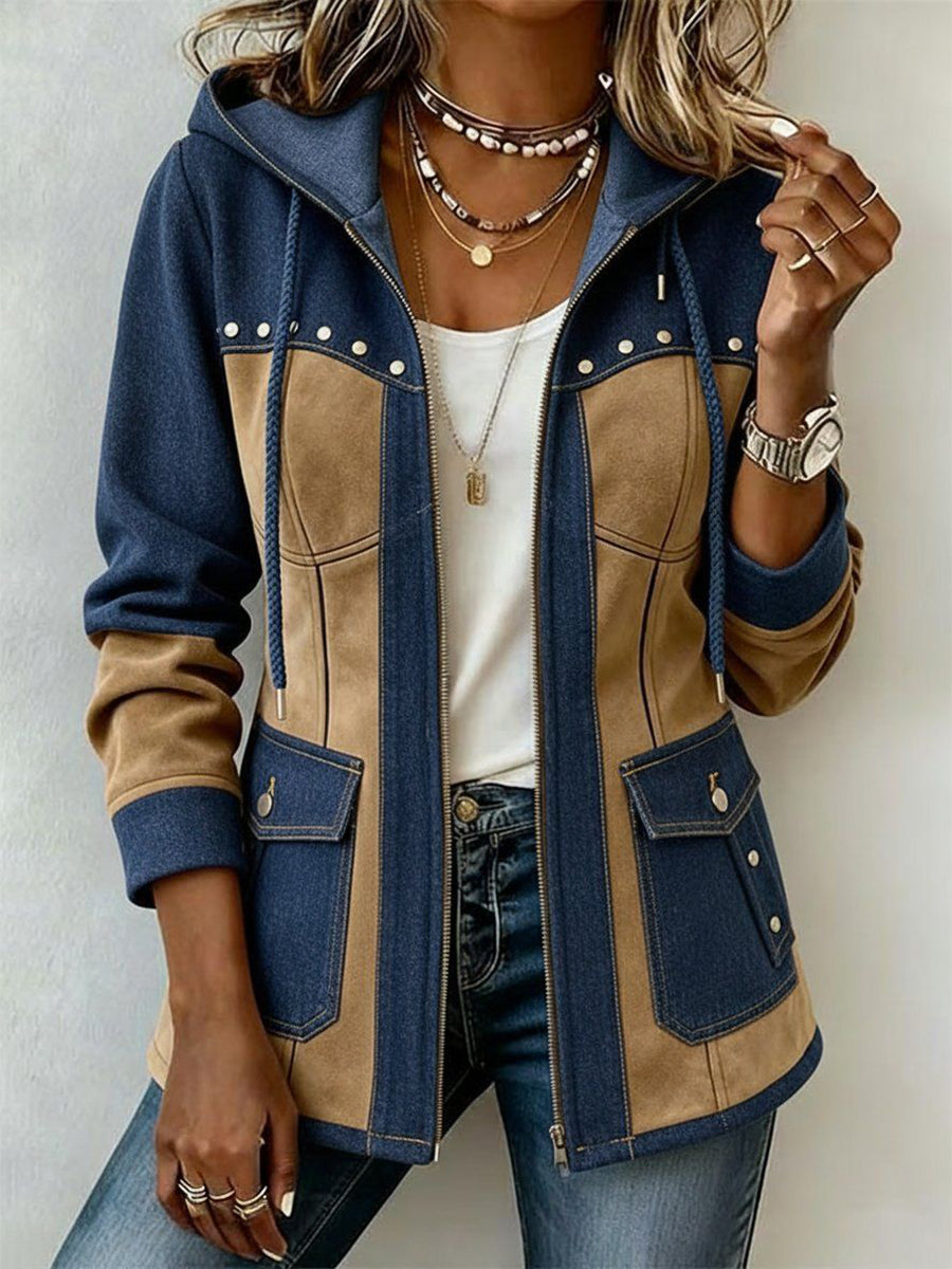 Veronique Two-Tone Hooded Jacket
