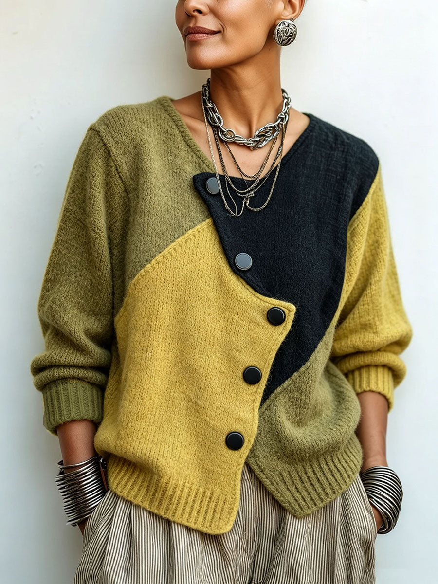 Weston Colour-Block Knit Sweater
