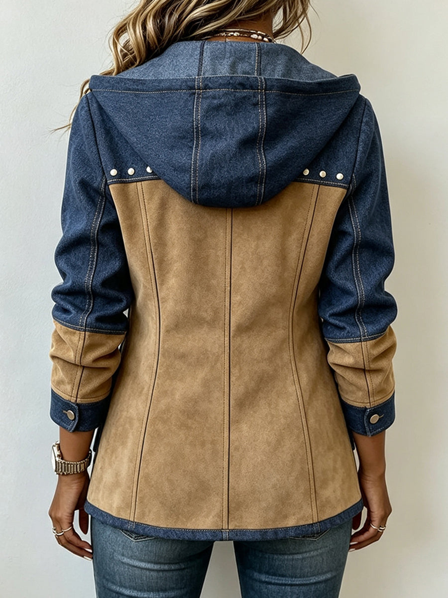 Veronique Two-Tone Hooded Jacket