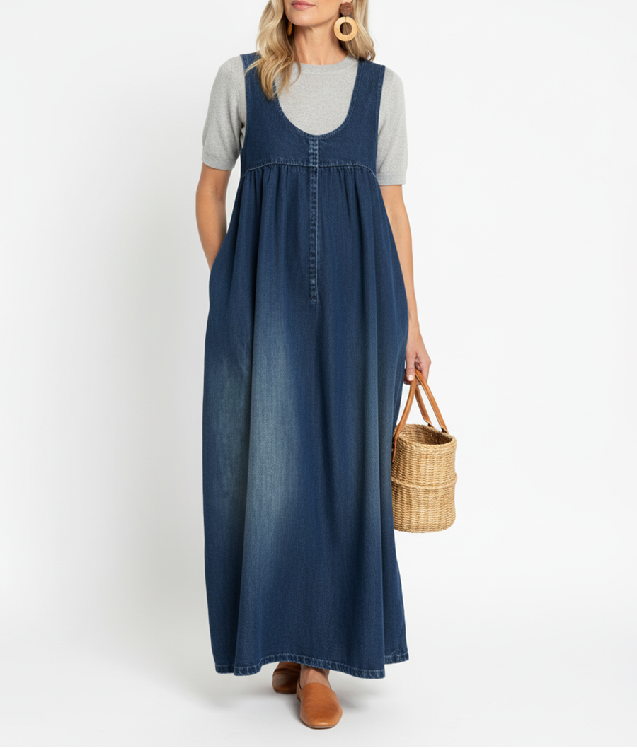 Karen Vintage Wash Denim Dress