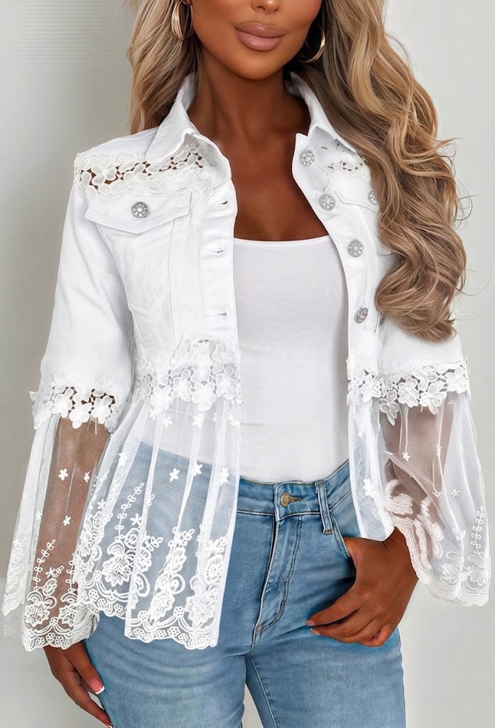 Sunnelace Lace-Panel Jacket