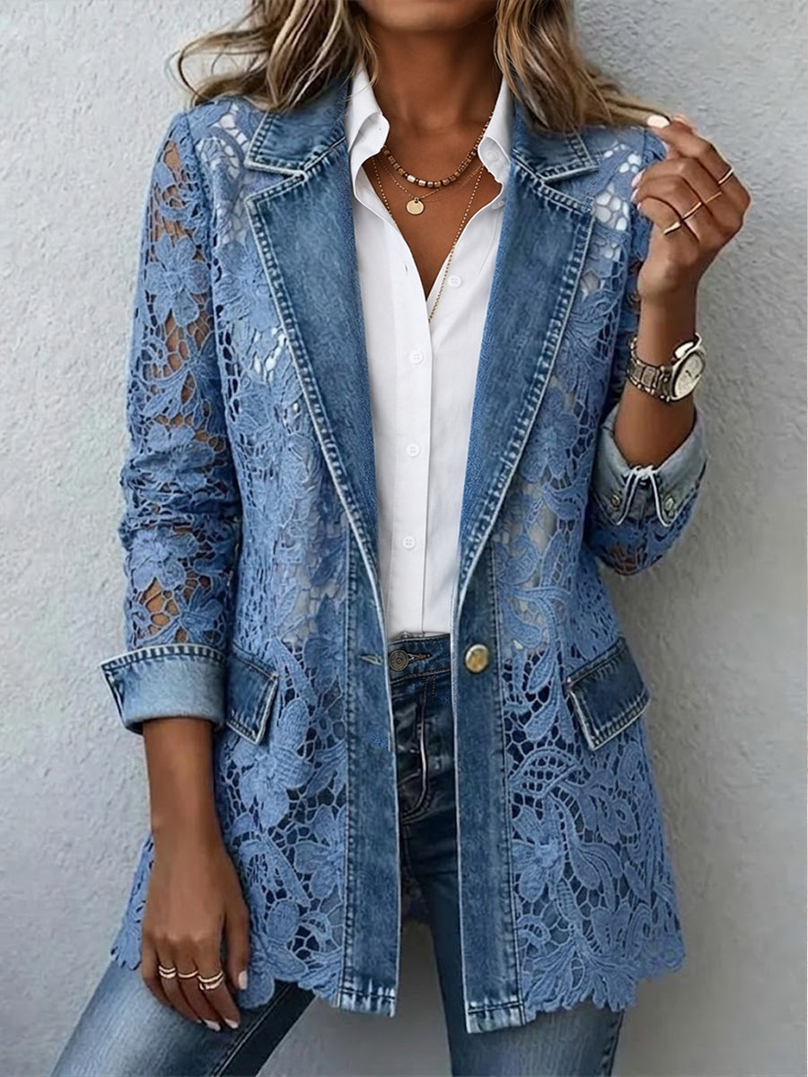 Lacinda Floral Lace Blazer