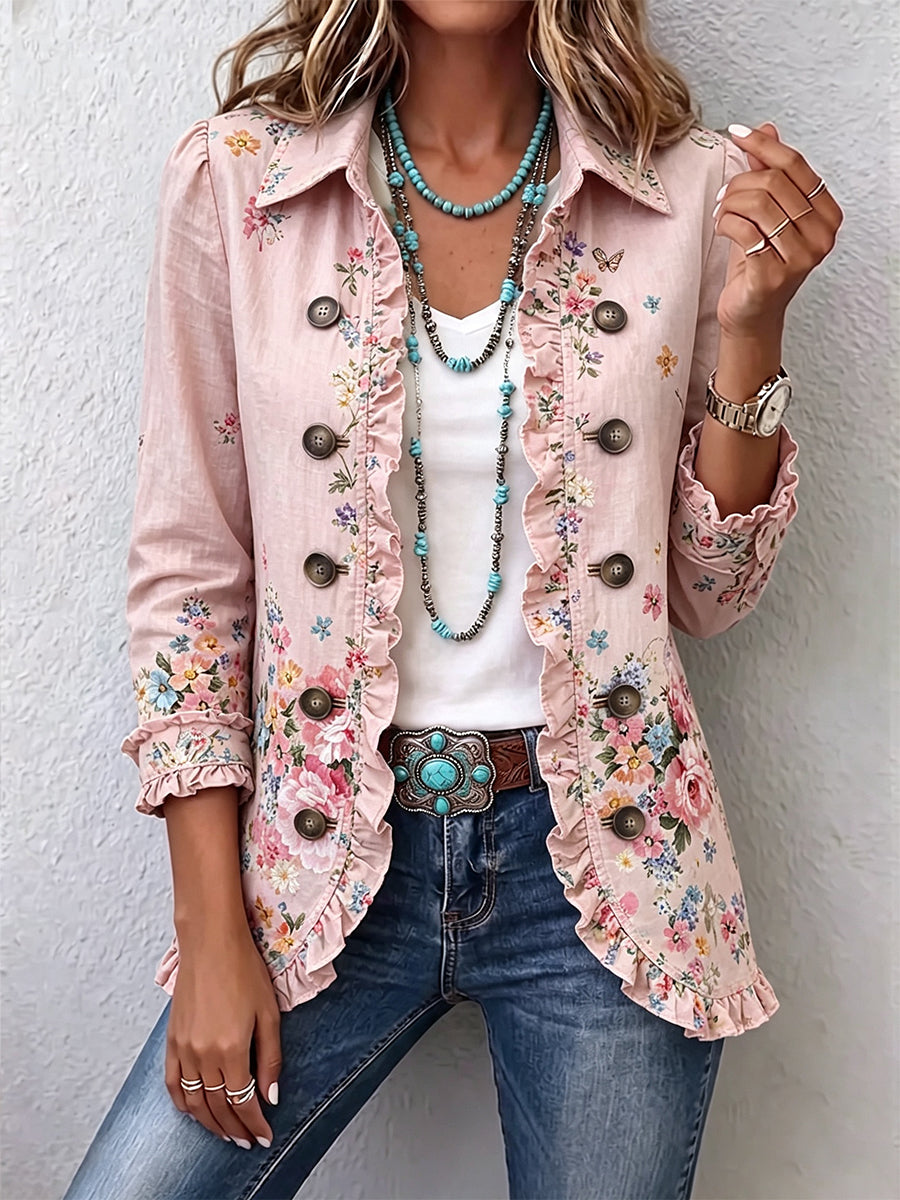 Bettany Floral Ruffle Jacket