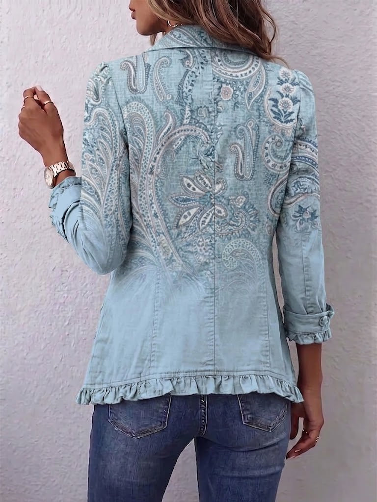 Estrella Paisley Ruffled Jacket