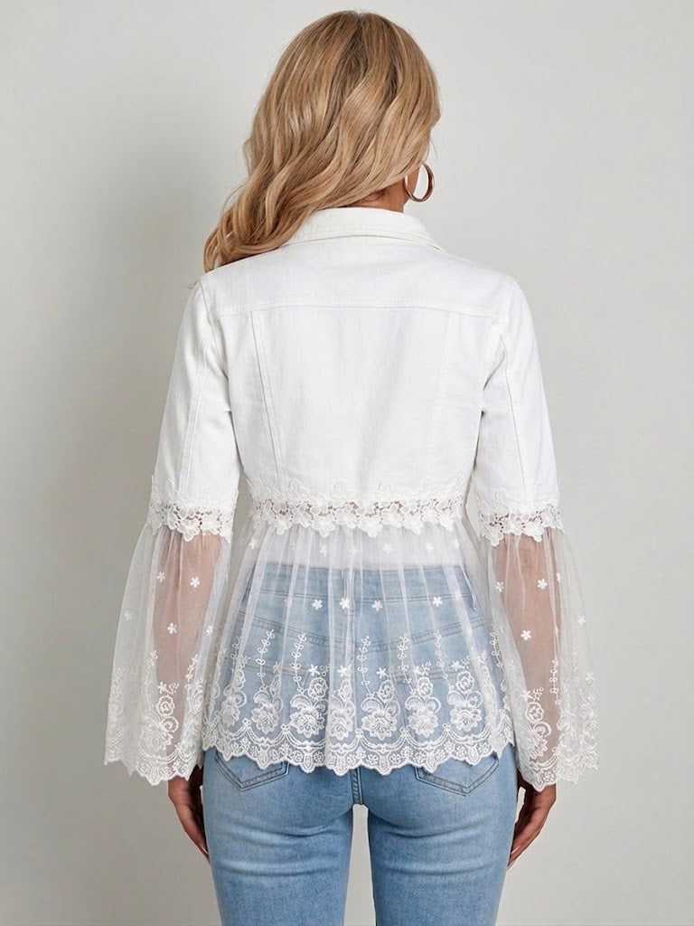 Sunnelace Lace-Panel Jacket