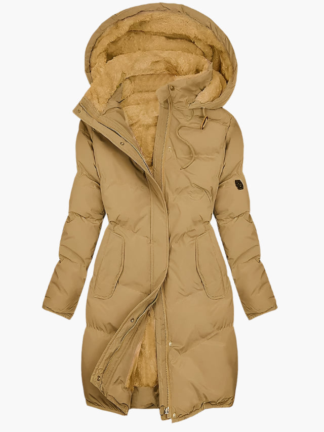 Chloe Elegant Quilted Hooded Coat