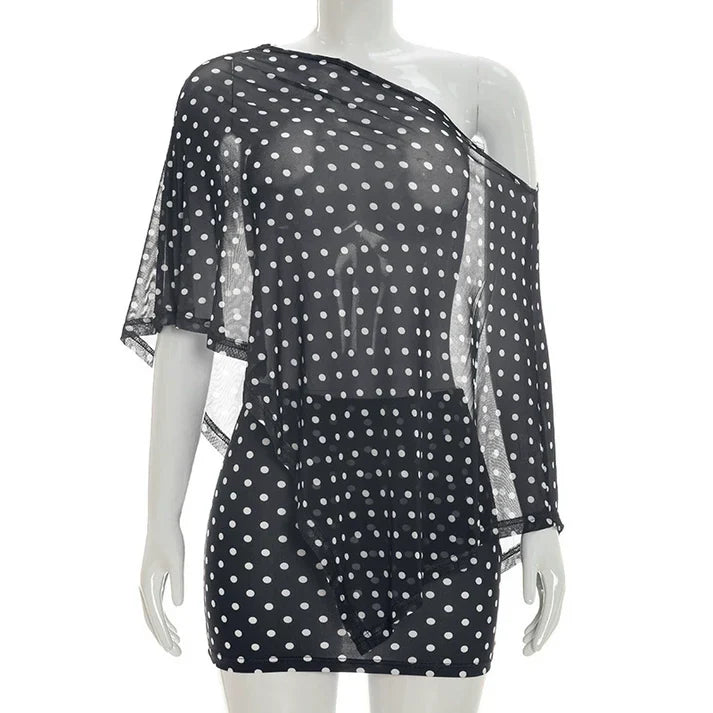 Asymmetric Shawl Two-Piece Set