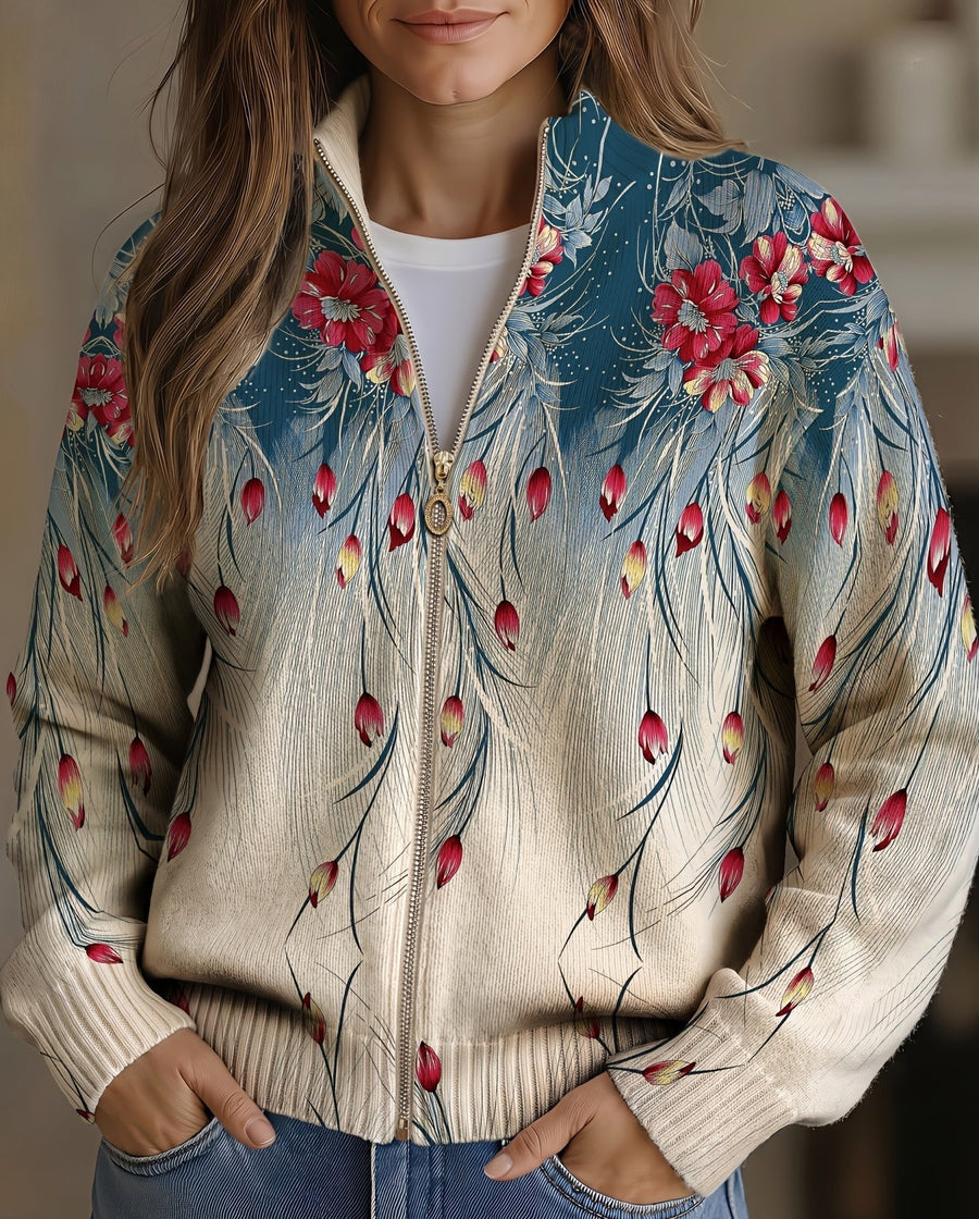 Zillah Peacock Feather Cardigan